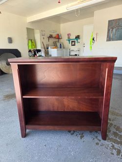 Bookshelf - Alaterre Furniture Shaker Cottage Solid Wood Bookcase, Cherry, 36” x 14” x 30”
Small Book Shelf, 2-Shelf Storage