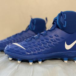 🏈 Nike Force Savage Varsity 2 Mid Blue Football Cleats NFL             [SIZE11]        PRICE NEGOTIABLE      MAKE AN OFFER 
