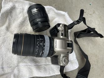 Vintage Pentax ZX50 35mm SLR with 2 Lenses