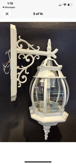 Krychiler Outdoor (3 Light) Wall Mount Lantern Sconce Lamp - White (23" High) - 29.99