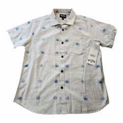 Billabong Sundays Mini short sleeve Button Up Shirt boy sz M 12