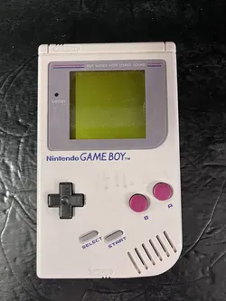 Original GameBoy with Super Mario land, Baseball, and Tetris