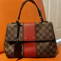 LOUIS sVUITTON Bordeaux Damier Ebene Bond Street Bag