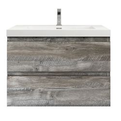 Floating Vanity 30” Reclaimed Wood & Topper