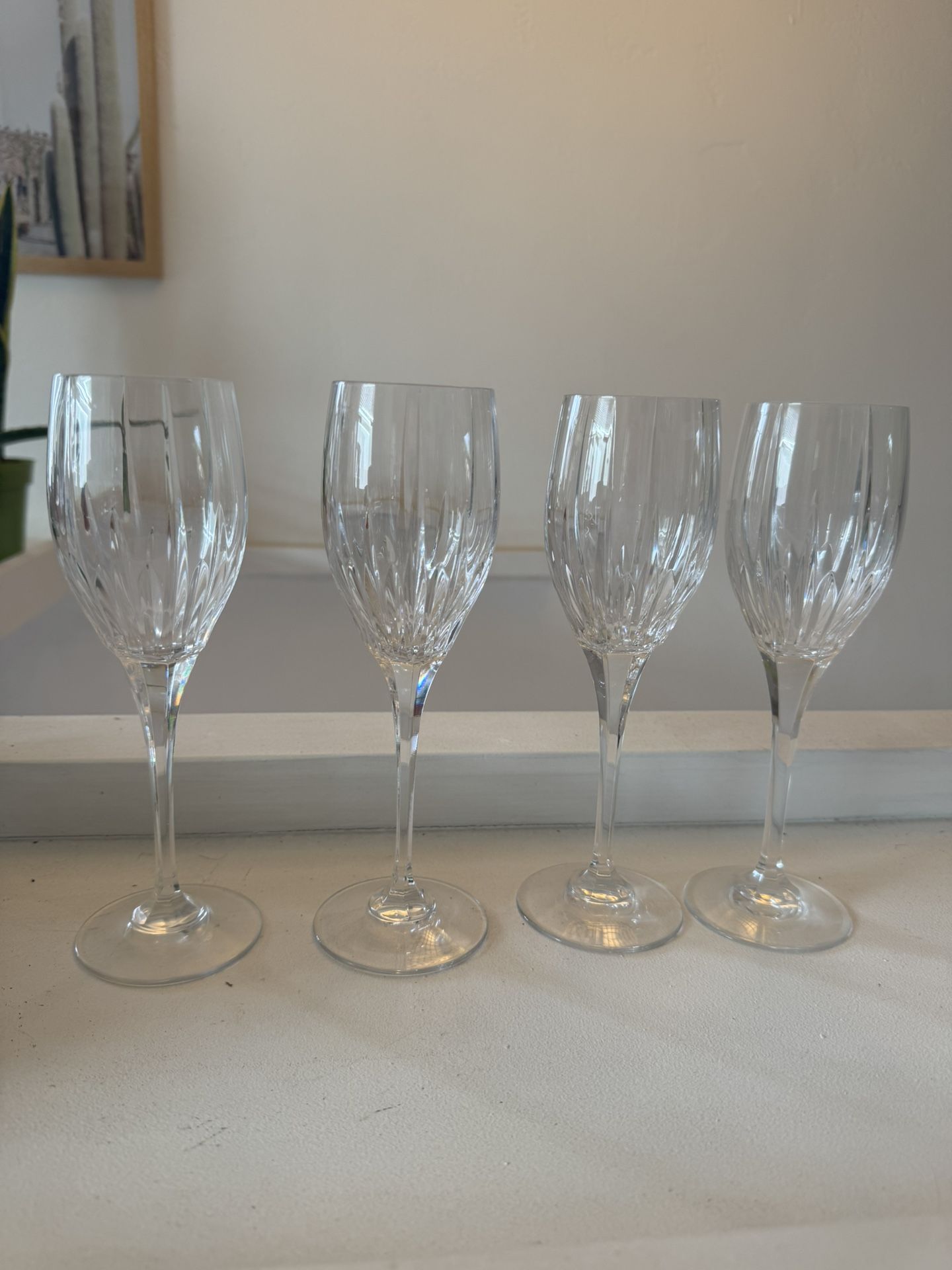 SET OF 9. Fluted Champaign Glasses - Arctic Lights Platinum by MIKASA