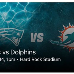 Dolphins vs Patriots (3 Tickets + Yellow Parking) 