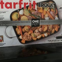 The Rock by Starfrit One Pot 10" x 13" Rectangular Baker with Lid 4.8QT 