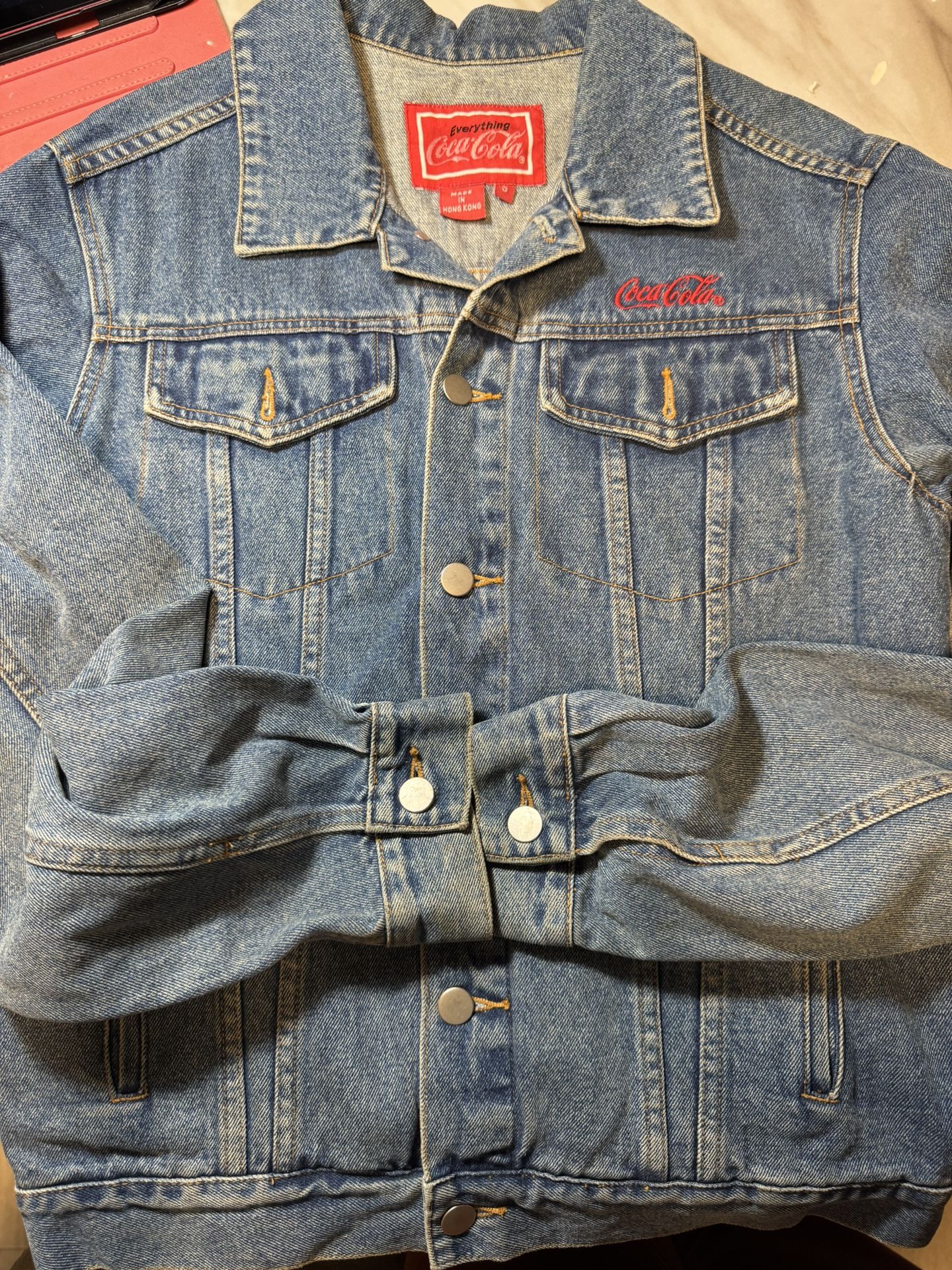 Vintage Coca-Cola World of Las Vegas Blue Denim Jacket Men’s Small