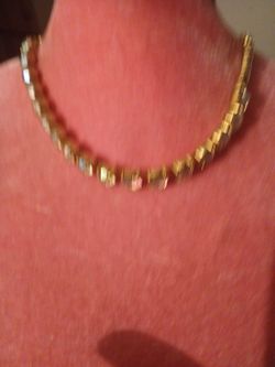 RHINESTONE Gold Necklace