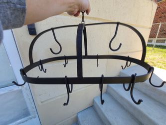 Large Metal Hanging Pots & Pans Rack