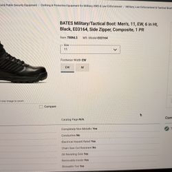 Bates Military/Tactical Boot - Men’s 11 Extra Wide