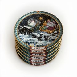Bing & Grøndahl Santa Claus Plate Set (1989–1994) – Denmark Christmas Porcelain