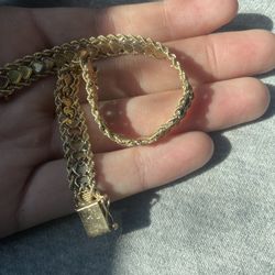 14K Real Gold heart Bracelet 