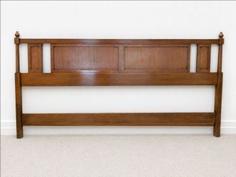 Vintage c1965 King Size Wood Headboard – Mid-Century