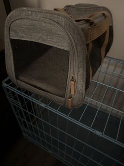 Blue small dog crate and carrier can be sold separately