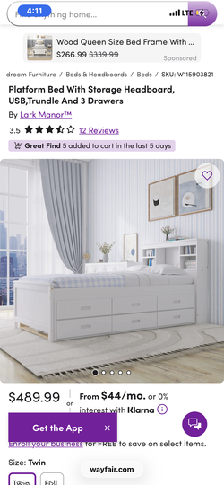 Twin bed(s) white with trundle