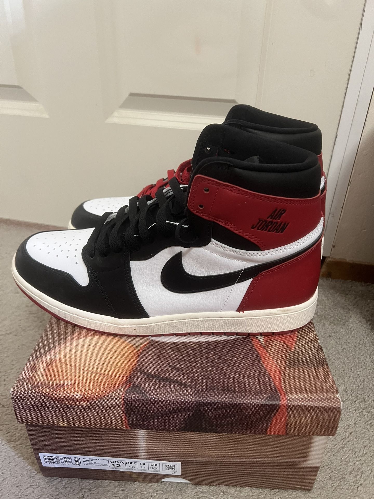 VNDS JORDAN 1 BLACK TOE SIZE 12
