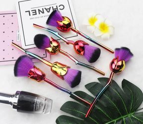 6pcs makeup beautiful brush set/purple