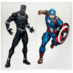 Marvel Avengers Scene Setter Backdrop - 65"L x 65"W Plastic 2 Pcs Wall Decor