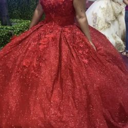 Red quinceañera Dress XL