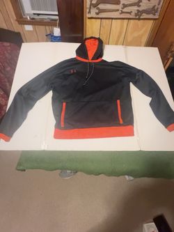 Under Armour ColdGear Hooded Pullover – Black/Gray & Orange
