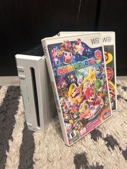 Nintendo Wii Console Bundle + Mario Party 9 + Vegas Party – Tested & Working