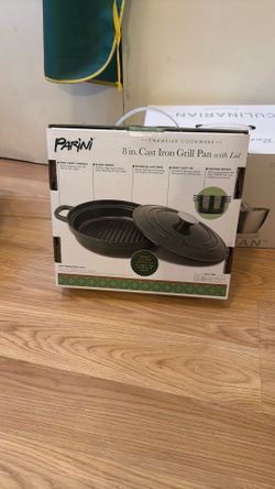 cast iron grill pan with lid