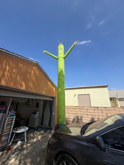 Green Inflatable Wacky Waving Tube Man 12 ft