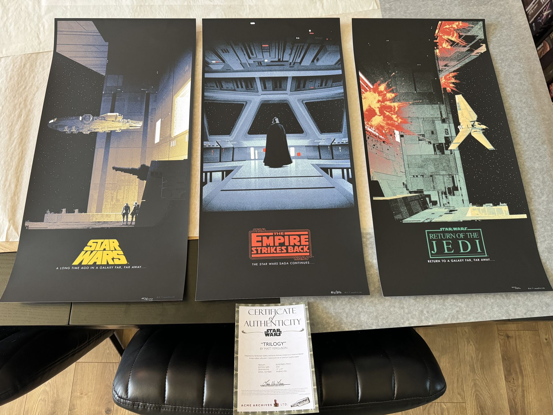 Star Wars Disney Art Print Posters Mint Condition Limited Edition Bottleneck Gallery