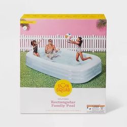 6' x 22" Deluxe Rectangular Family Pool Blue - Sun Squad