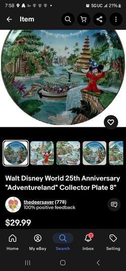Walt Disney Adventureland Collector Plate