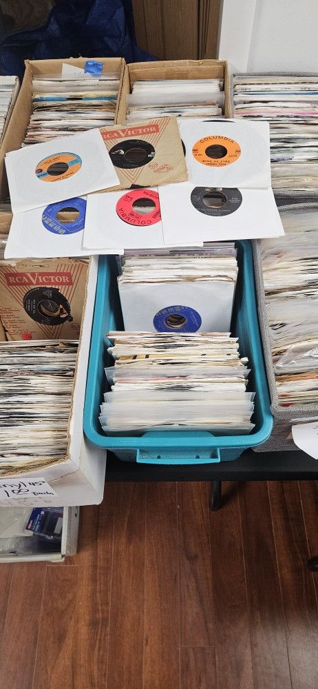 6 Boxes Vinyl 45's all $1 each !! Liquiation Sale