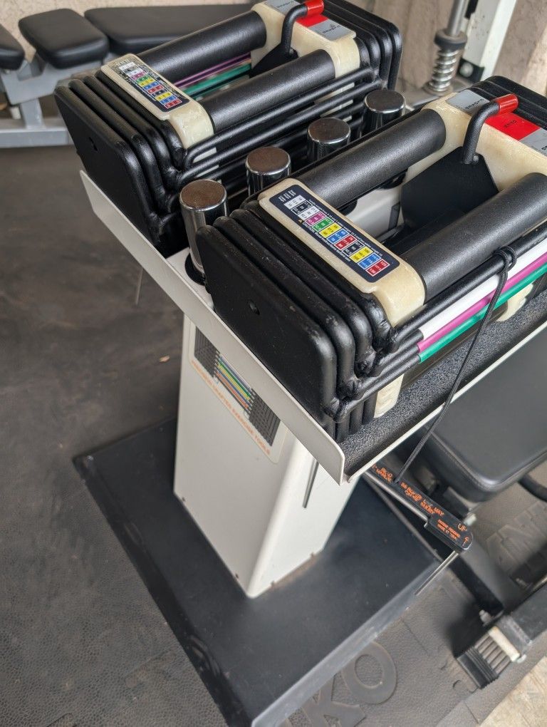 Power Block Adjustable Dumbbells With Stand 5-50