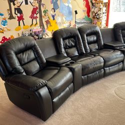 Black Four-Seat Sectional