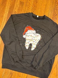 Sweet Tooth Christmas Sweater Lightweight Gray Women Size M New