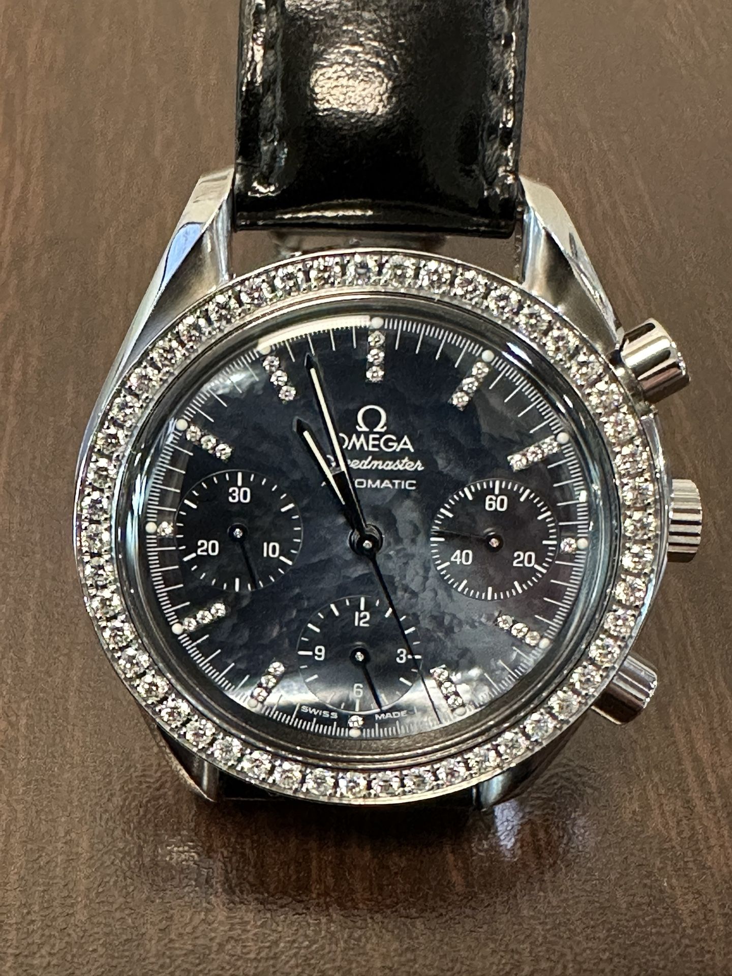 Omega Speedmaster Automatic Diamond Watch