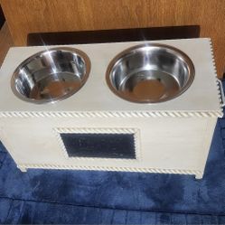 Dog Feeding Stand With Food Storage