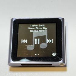 iPod Nano 6thGen 16GB Gray MC688LL/A1366 Tested Good Battery w/Char-2516/Songs! 