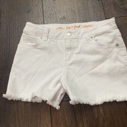 Girls Off White Short Stretch Shorts Size 10/12 By Cat & Jack #10