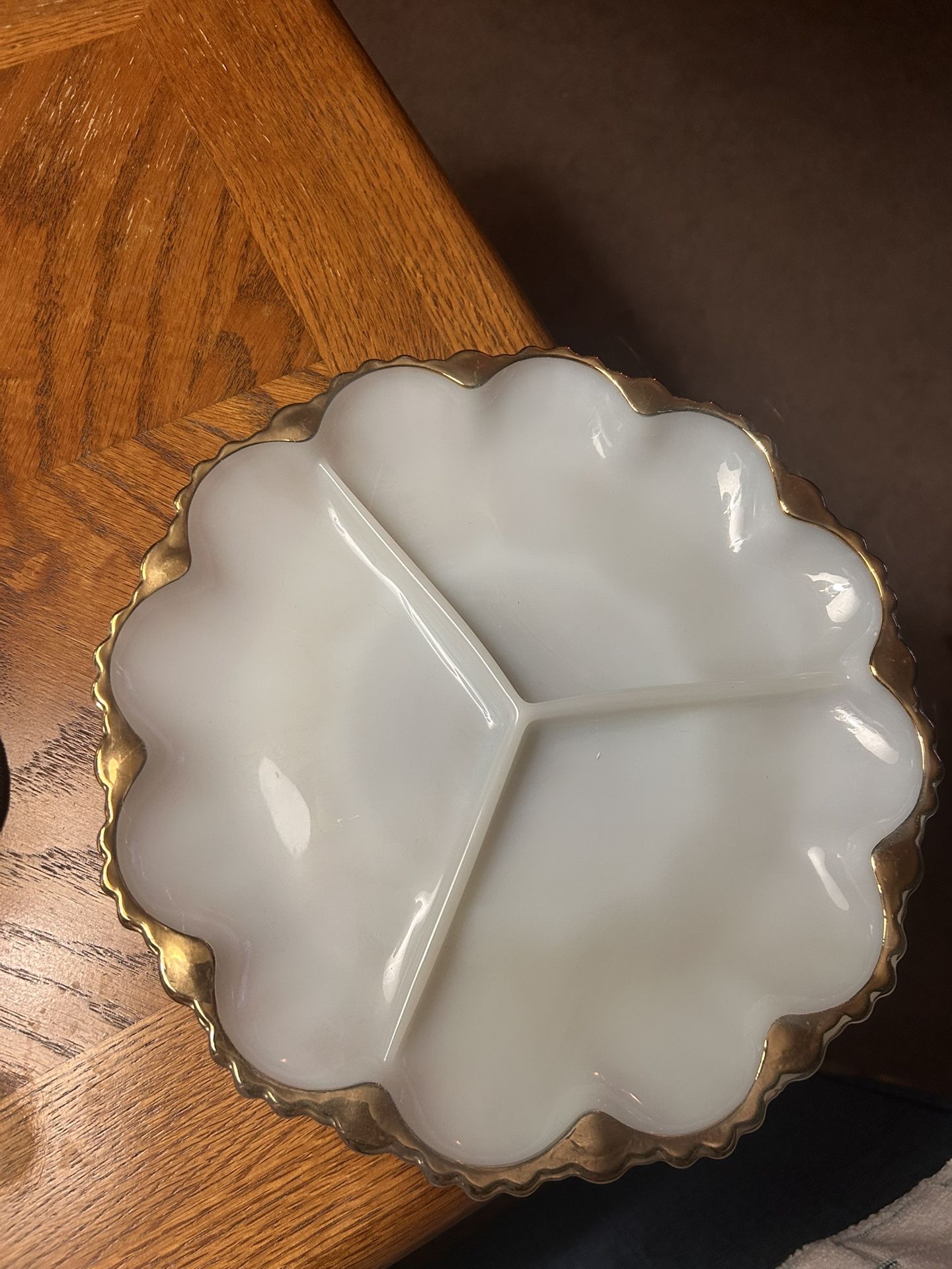 Anchor Hocking Fire-King Divided Relish Tray Plate