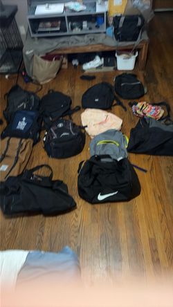 Some used backpacks and duffels