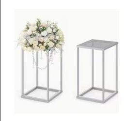 Set of 2 Silver Centerpieces