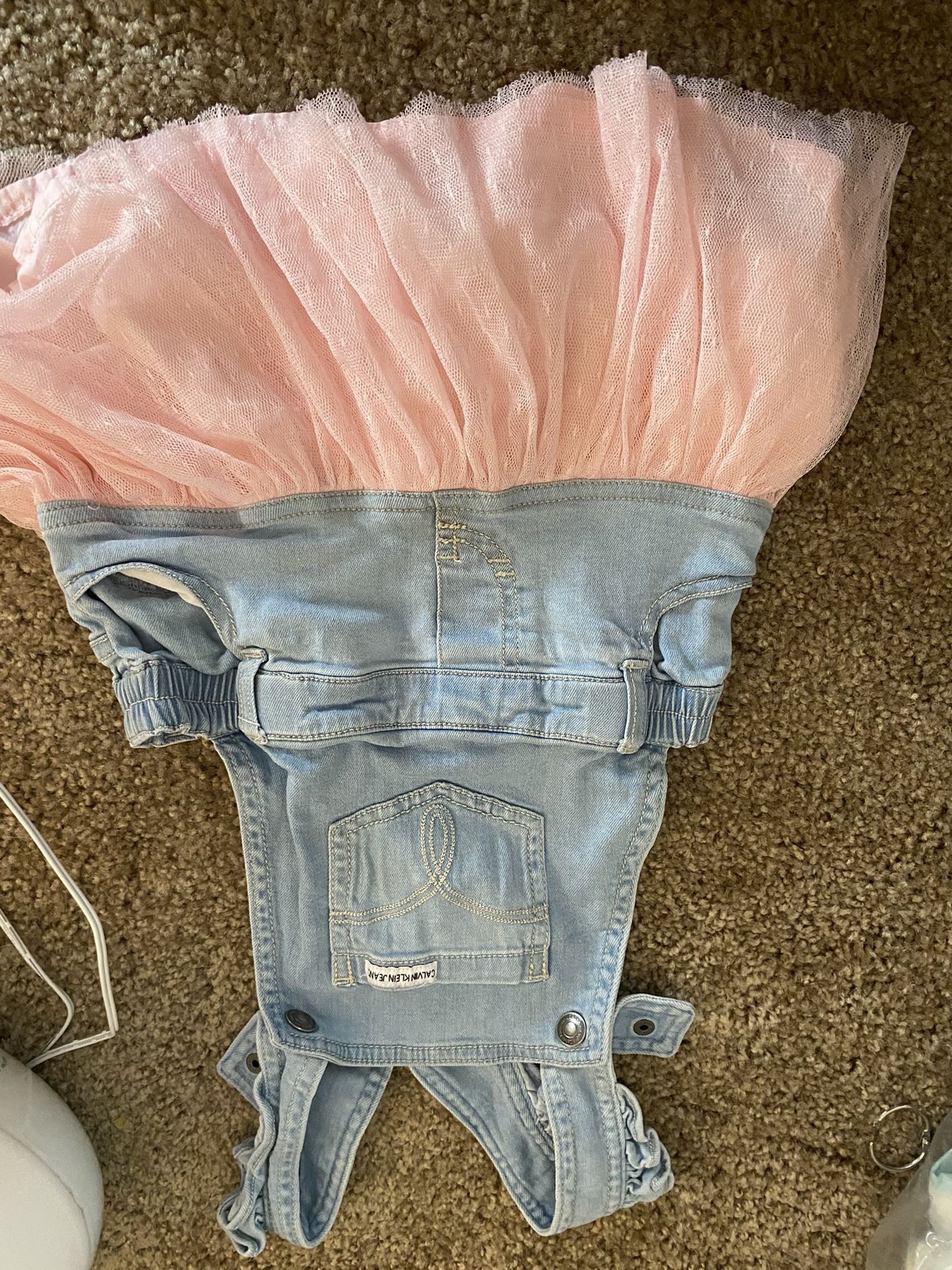 calvin klein overall dress 4t