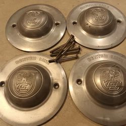 Set of four 7" Aluminum Center Line Wheel Vintage Hub Cap Rim Cover 