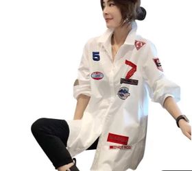 Fashion top with racer logos