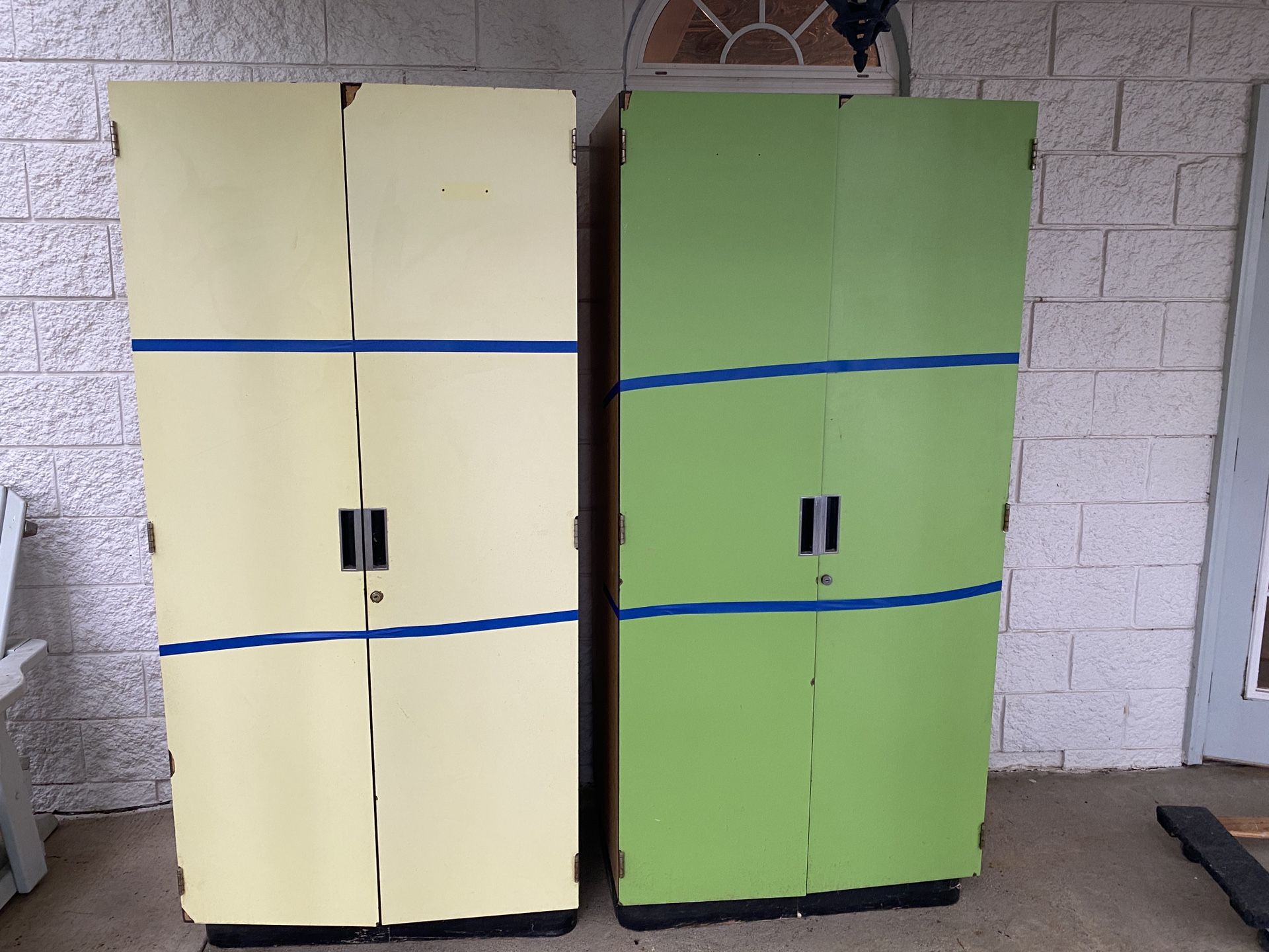 Pair of Locker Closets Storage Cabinets