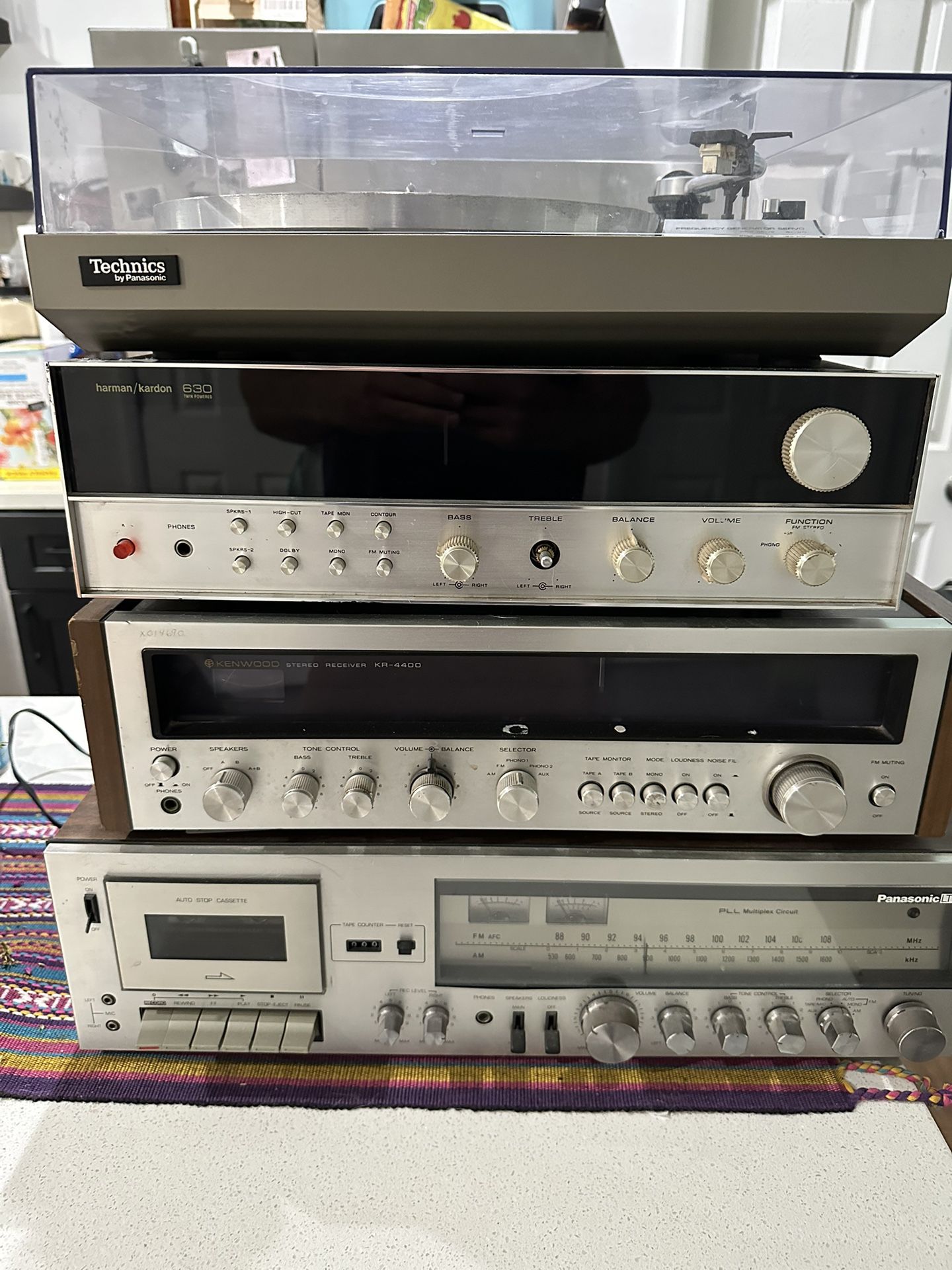 Vintage Audio Equipment Amp Turntable Tape 