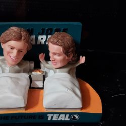 Macklin Celebrini & Will Smith Sj Sharks Bobblehead (Limited edition Hattrick Sleepover Bet)