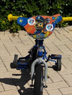 PAW Patrol Chase Kids Bike with Training Wheels