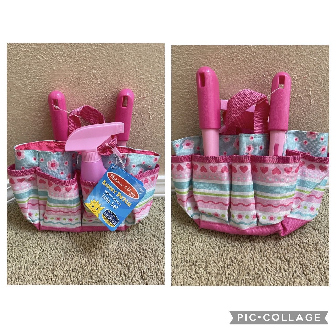 New Melissa & Doug Sunny Patch Tote Set Garden Buggy Out Door 